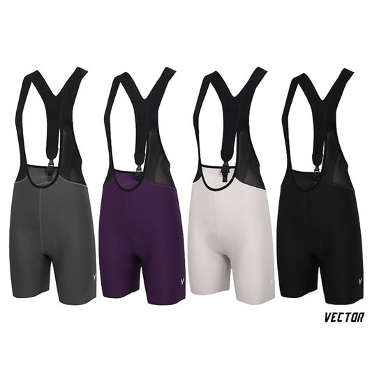 Women's Extra Short Seamless Bib Shorts with Magnetic Snap-On Straps